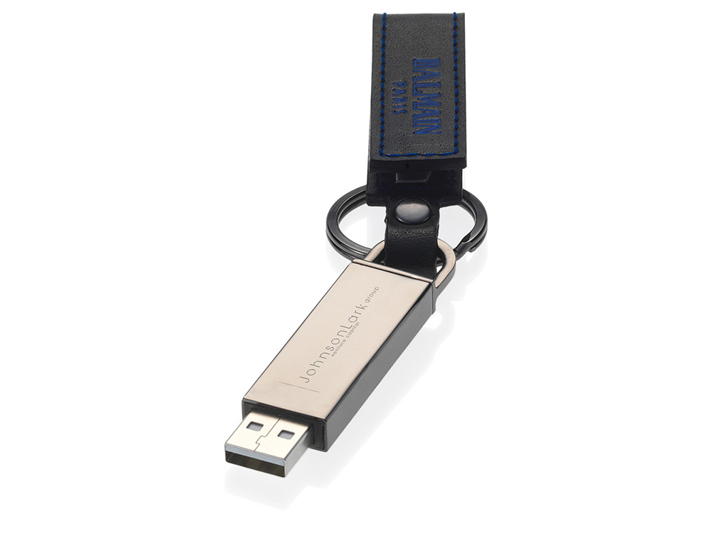 Флеш-карта "Chamonix" USB 2.0 на 4 GB от Balmain в кожаном чехле