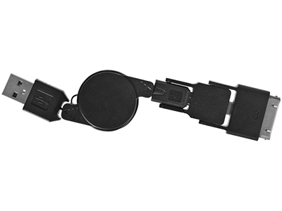 USB кабель для зарядки 3в1, черный