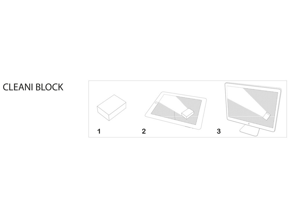 Салфетка для экрана "Blocki", серый