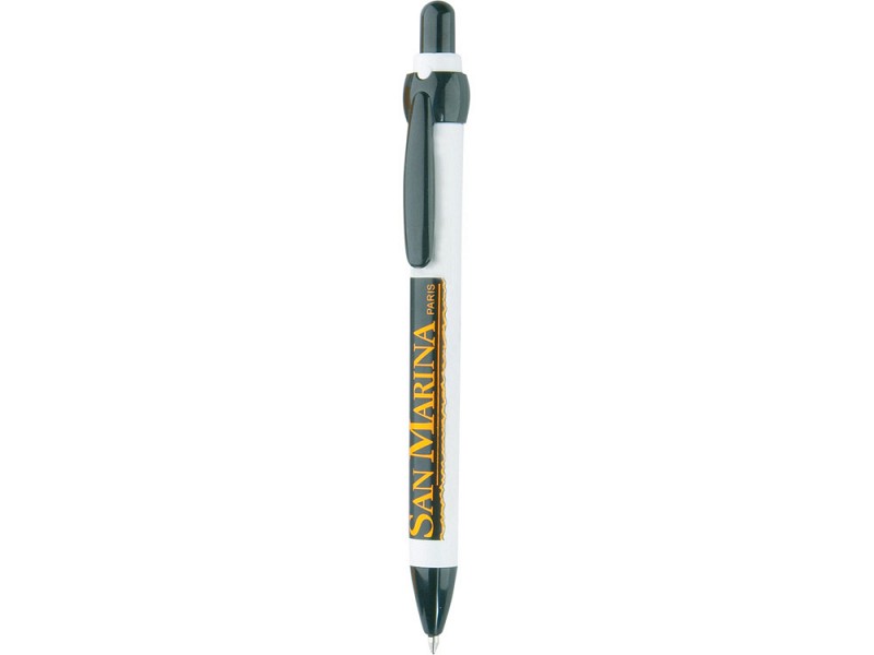 Ручка шариковая Inoxcrom модель Rocket белая/черная