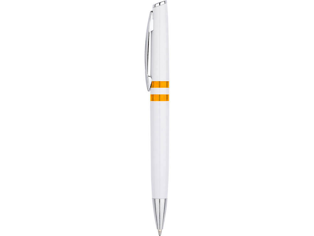 Ручка шариковая "Лиллехаммер", белый/оранжевый