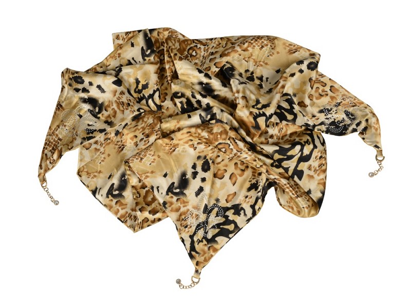 Набор: платок-косынка шелковый, дамское портмоне