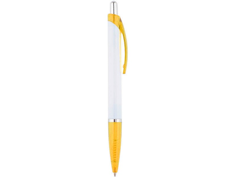Ручка шариковая «Бригантина» белая/желтая