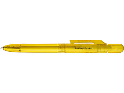 Ручка шариковая полупрозрачная Prodir модель DS4 PFTF желтая