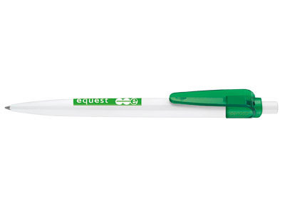 Ручка шариковая Senator модель Sunny белая/зеленая