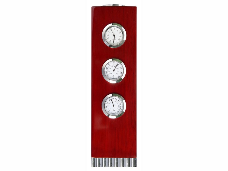 Погодная станция «Роза ветров»: часы, термометр, гигрометр и ваза для цветов