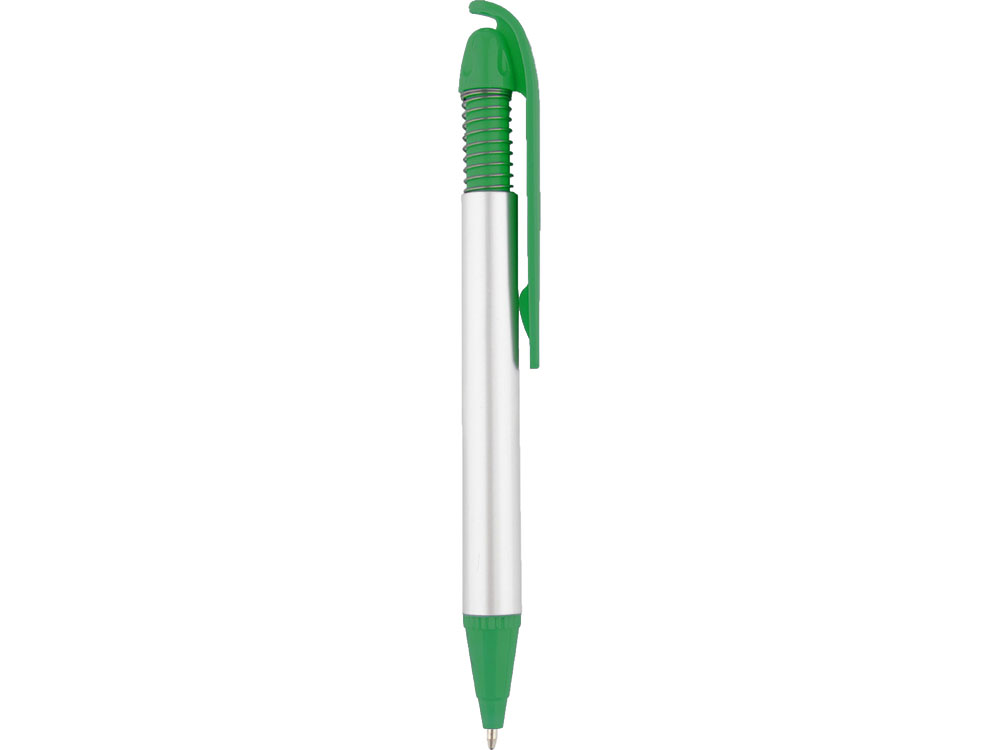 Ручка шариковая «Позитив Сильвер» серебристая/зеленая