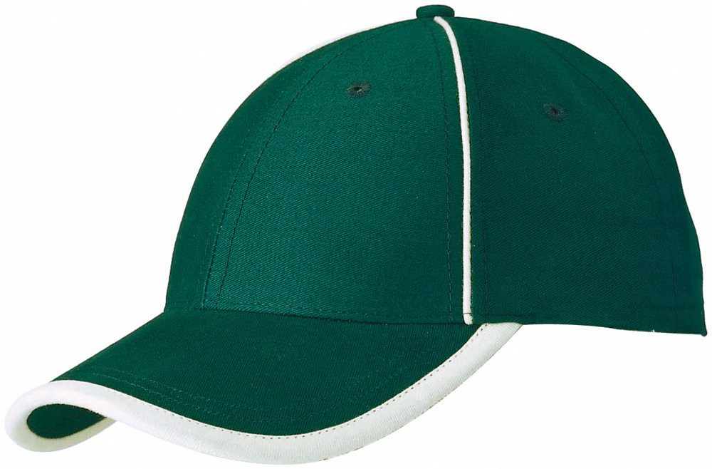 Бейсболка "Edge" 6-ти панельная, зеленый/молочно-белый