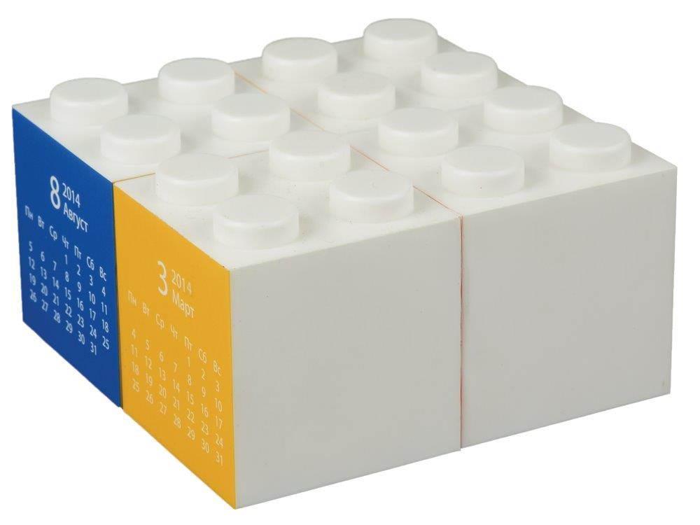 Календарь в виде конструктора лего «Занимательные кубы» с возможностью нанесения индивидуального дизайна