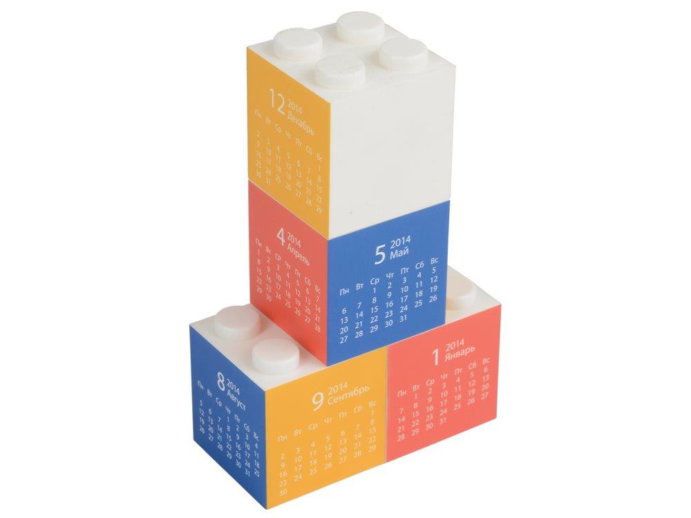 Календарь в виде конструктора лего «Занимательные кубы» с возможностью нанесения индивидуального дизайна
