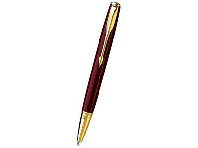 Ручка шариковая Parker модель Sonnet мини бордо с золотом