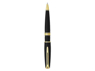 *Ручка шариковая Waterman модель Charleston черная с золотом в коробке