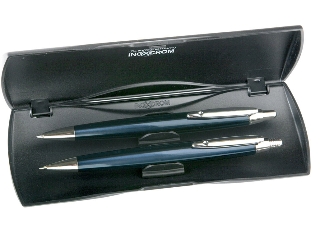 Набор Zeppelin: Ручка шариковая Inoxcrom, карандаш в футляре синий