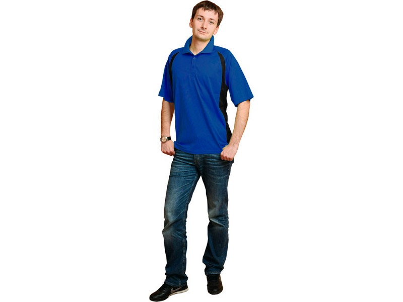 Рубашка поло "Indiana" мужская, классический синий/черный