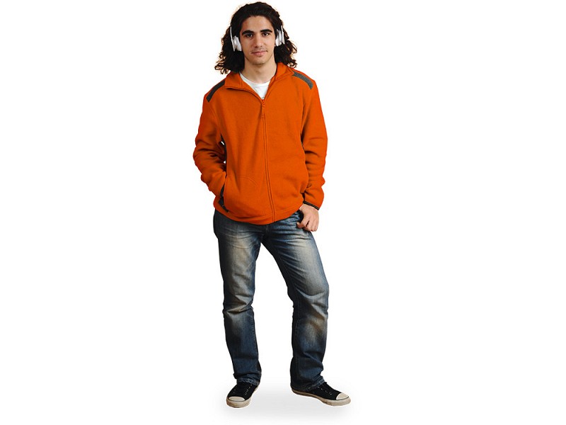 Куртка флисовая "Alabama" мужская, оранжевый/темно-серый