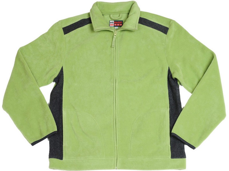 Куртка флисовая "Alabama" мужская, зеленое яблоко/темно-серый