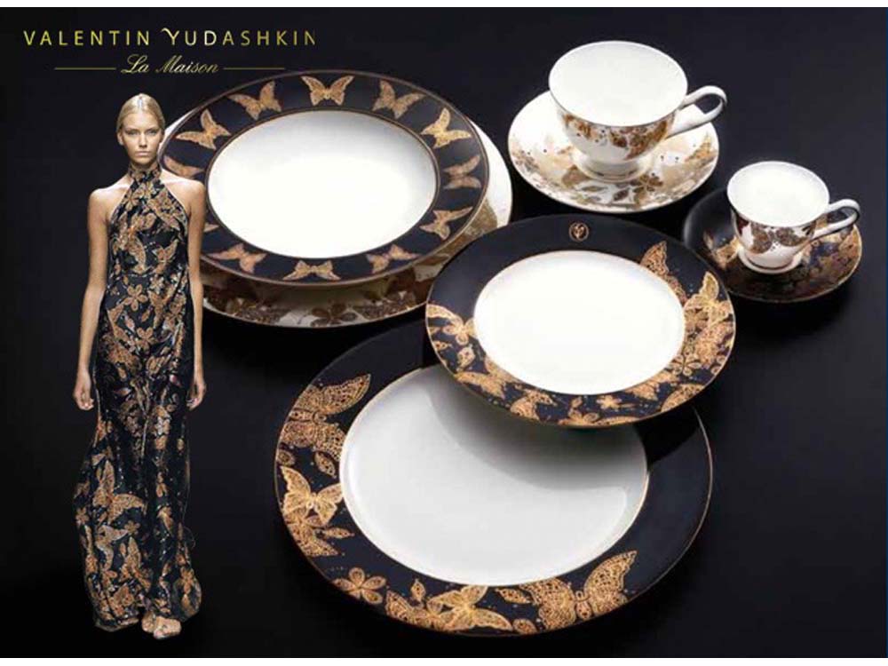 Чайный сервиз на 6 персон (14 предметов) Valentin Yudashkin-La Maison, коллекция «Butterfly»