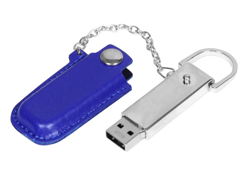 USB-флешка на 64 Гб в массивном корпусе с кожаным чехлом