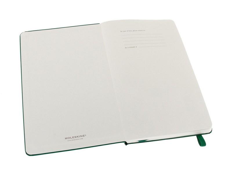 Записная книжка Moleskine Classic (в клетку) в твердой обложке, Large (13х21см), зеленый