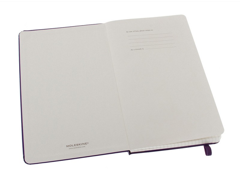Записная книжка Moleskine Classic (в клетку) в твердой обложке, Large (13х21см), фиолетовый