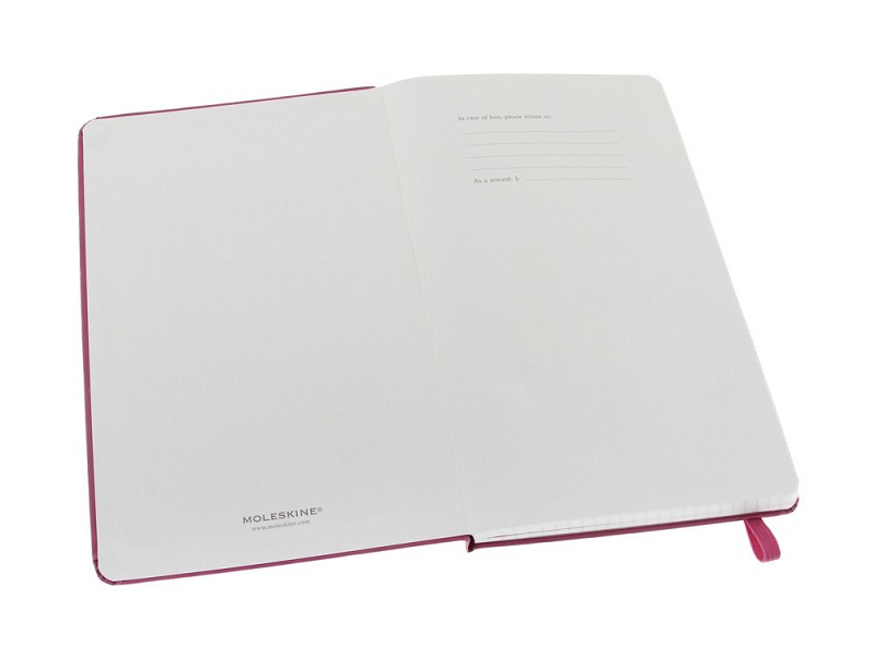 Записная книжка Moleskine Classic (в клетку) в твердой обложке, Large (13х21см), розовый