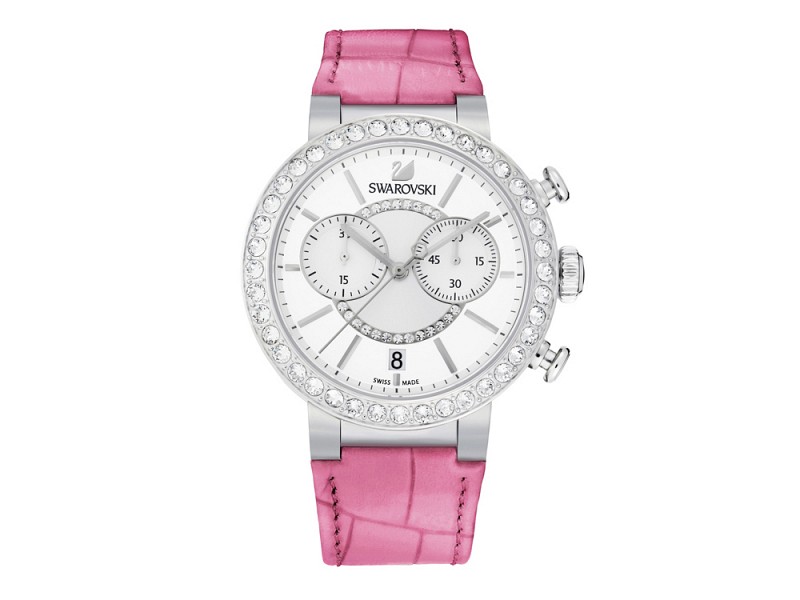 Часы из нержавеющей стали Citra Sphere Chrono Pink. Swarovski