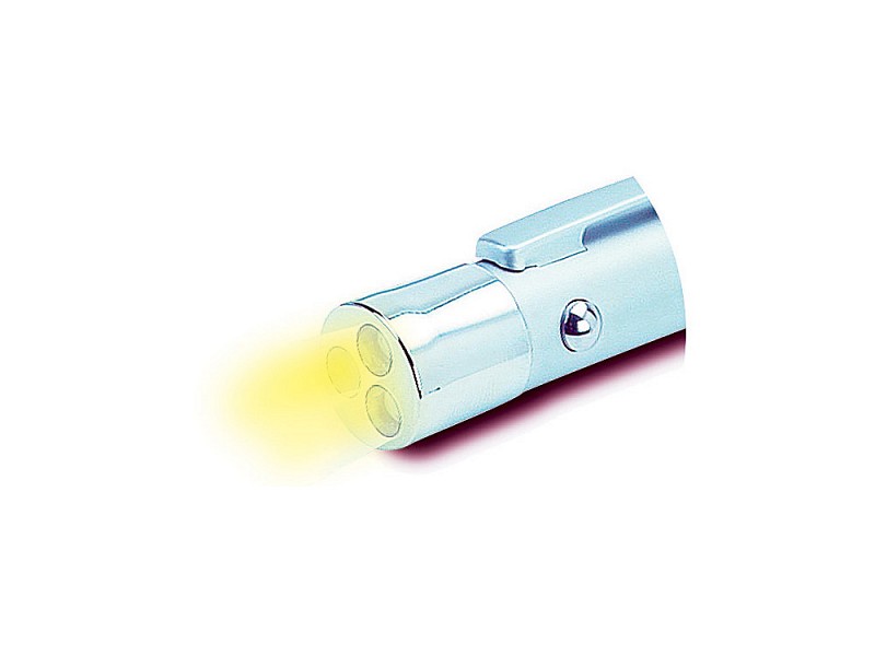 Ручка-фонарь со стилусом для КПК серебристая