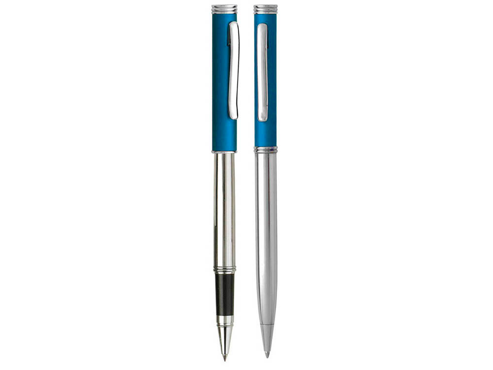 Набор Celebrity «Кеннеди»: ручка шариковая, ручка роллер в футляре голубой