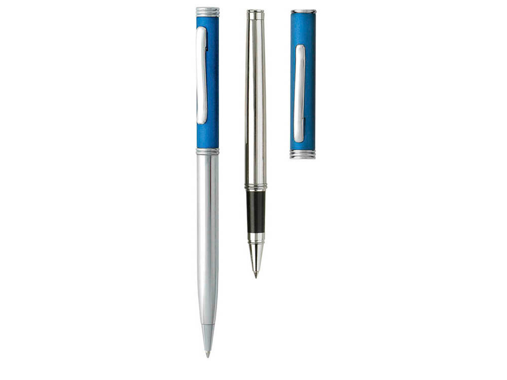 Набор Celebrity «Кеннеди»: ручка шариковая, ручка роллер в футляре голубой