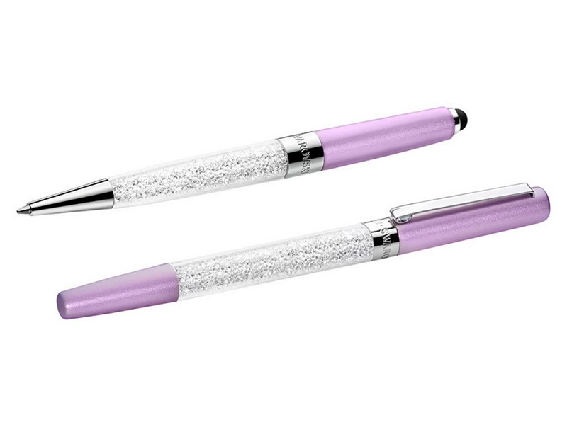 Набор: ручка-стилус и ручка-роллер Crystalline Stardust, Light Lilac. Swarovski