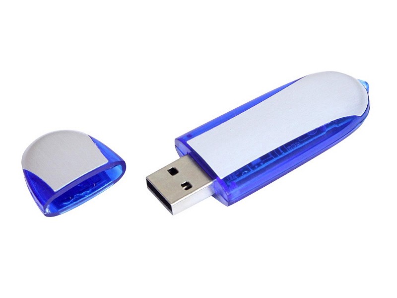 USB-флешка промо на 16 Гб овальной формы