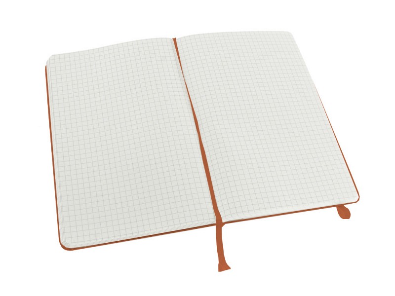 Записная книжка Moleskine Classic (в клетку) в твердой обложке, Large (13х21см), оранжевый коралл
