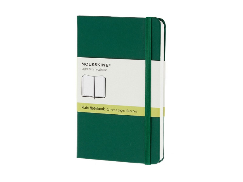 Записная книжка Moleskine Classic (нелинованный), Pocket (9х14 см), зеленый