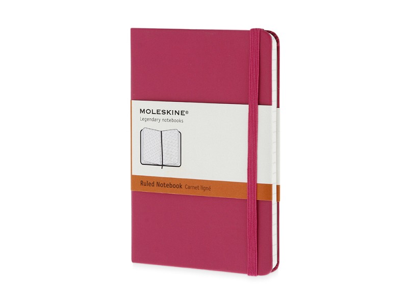 Записная книжка Moleskine Classic (в линейку), Pocket (9х14 см), розовый