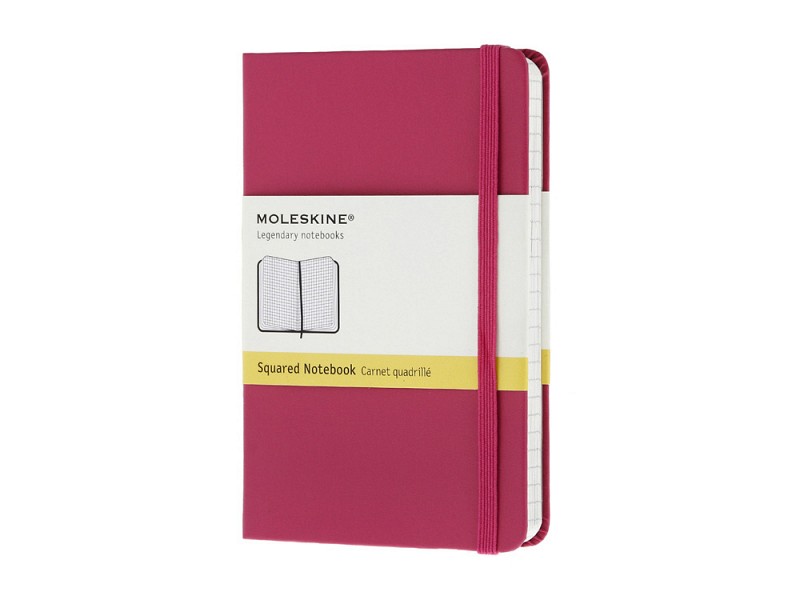 Записная книжка Moleskine Classic (в клетку), Pocket (9х14 см), розовый