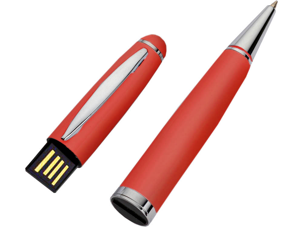 Ручка шариковая с флеш-картой USB 2.0 на 4 Gb красная