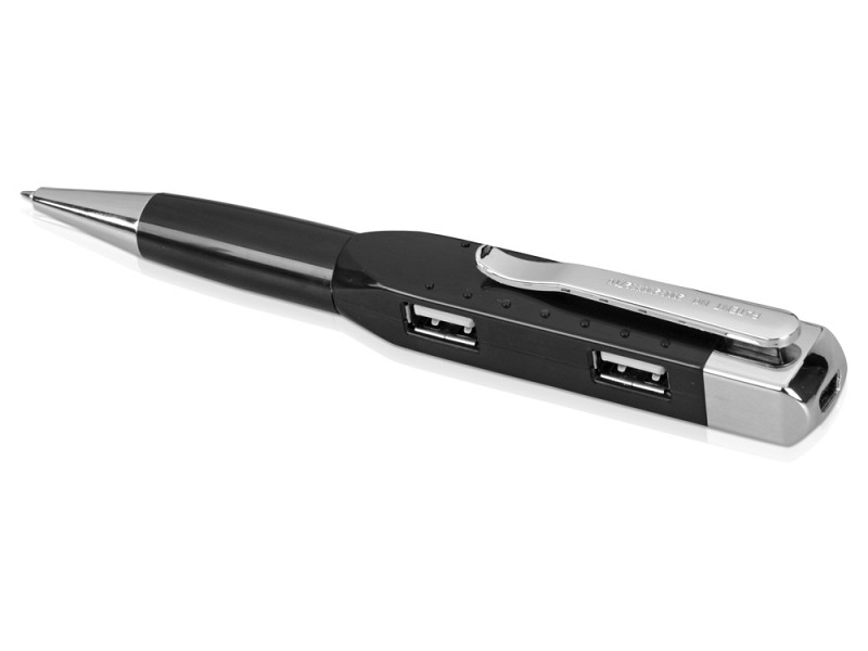 Ручка шариковая с USB-хабом на 2 порта