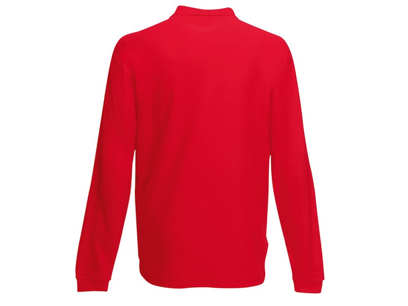 Рубашка поло с длинным рукавом "Premium" мужская, красный