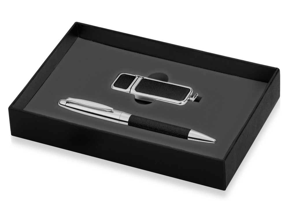 Набор: шариковая ручка, флеш-карта USB 2.0 на 4 Gb