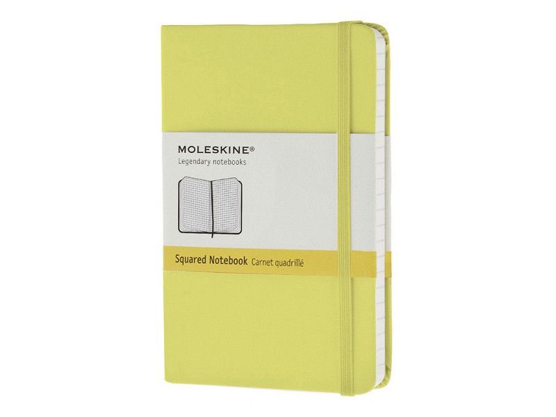 Записная книжка Moleskine Classic (в клетку) в твердой обложке, Pocket (9x14см), цитрусовый