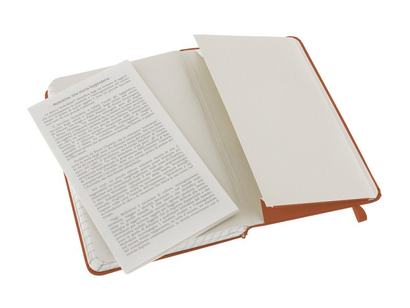 Записная книжка Moleskine Classic (в клетку) в твердой обложке, Pocket (9x14см), оранжевый коралл