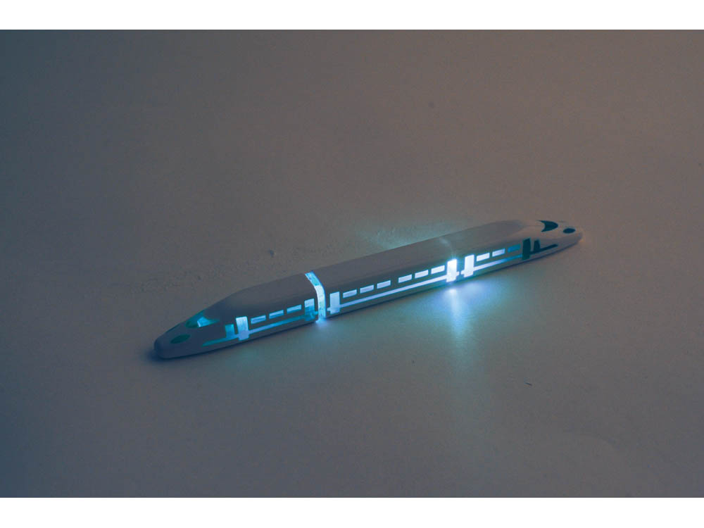 Ручка шариковая «Экспресс» в форме скоростного поезда с подсветкой
