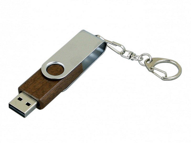 USB-флешка промо на 64 Гб с поворотным механизмом
