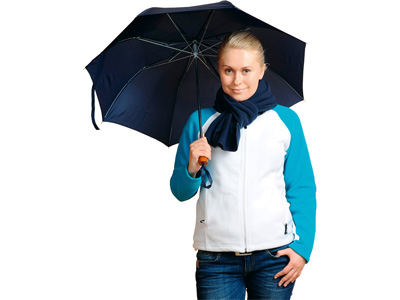 Набор: складной зонт и флисовый шарф в подарочной упаковке