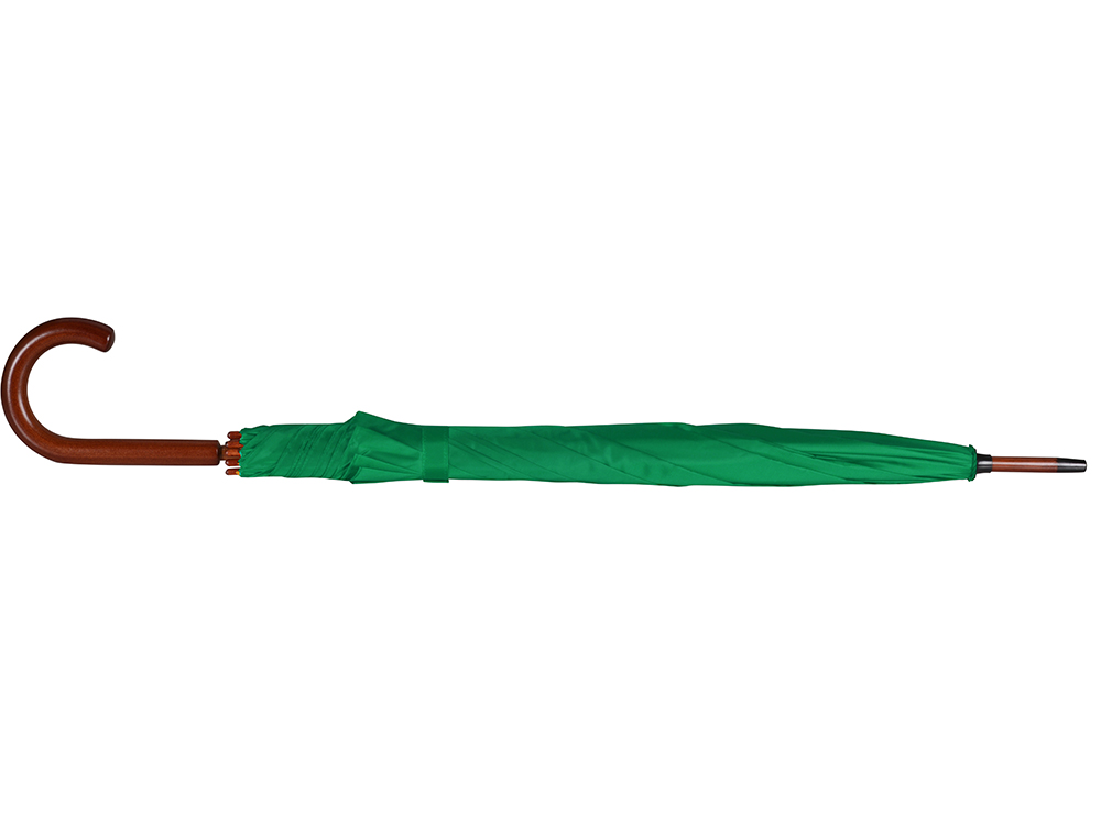 Зонт-трость механический с деревянной ручкой