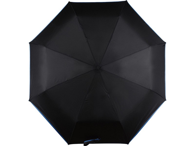 Зонт складной "Уоки", черный/синий