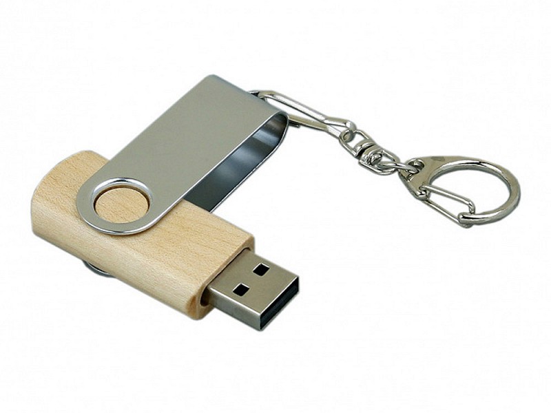USB-флешка промо на 16 Гб с поворотным механизмом