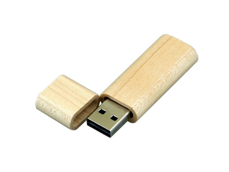 USB-флешка на 64 Гб эргономичной прямоугольной формы с округленными краями
