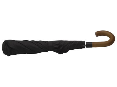 Складной зонт-автомат Ferre (Джанфранко Ферре) с деревянной ручкой черный