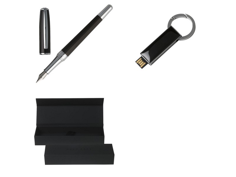 Подарочный набор: USB-флешка на 16 Гб, ручка перьевая